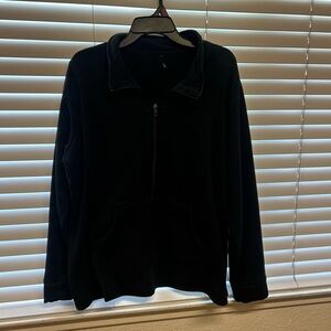 Women’s Black Fleece Half-Zip Pull Over  Sweater